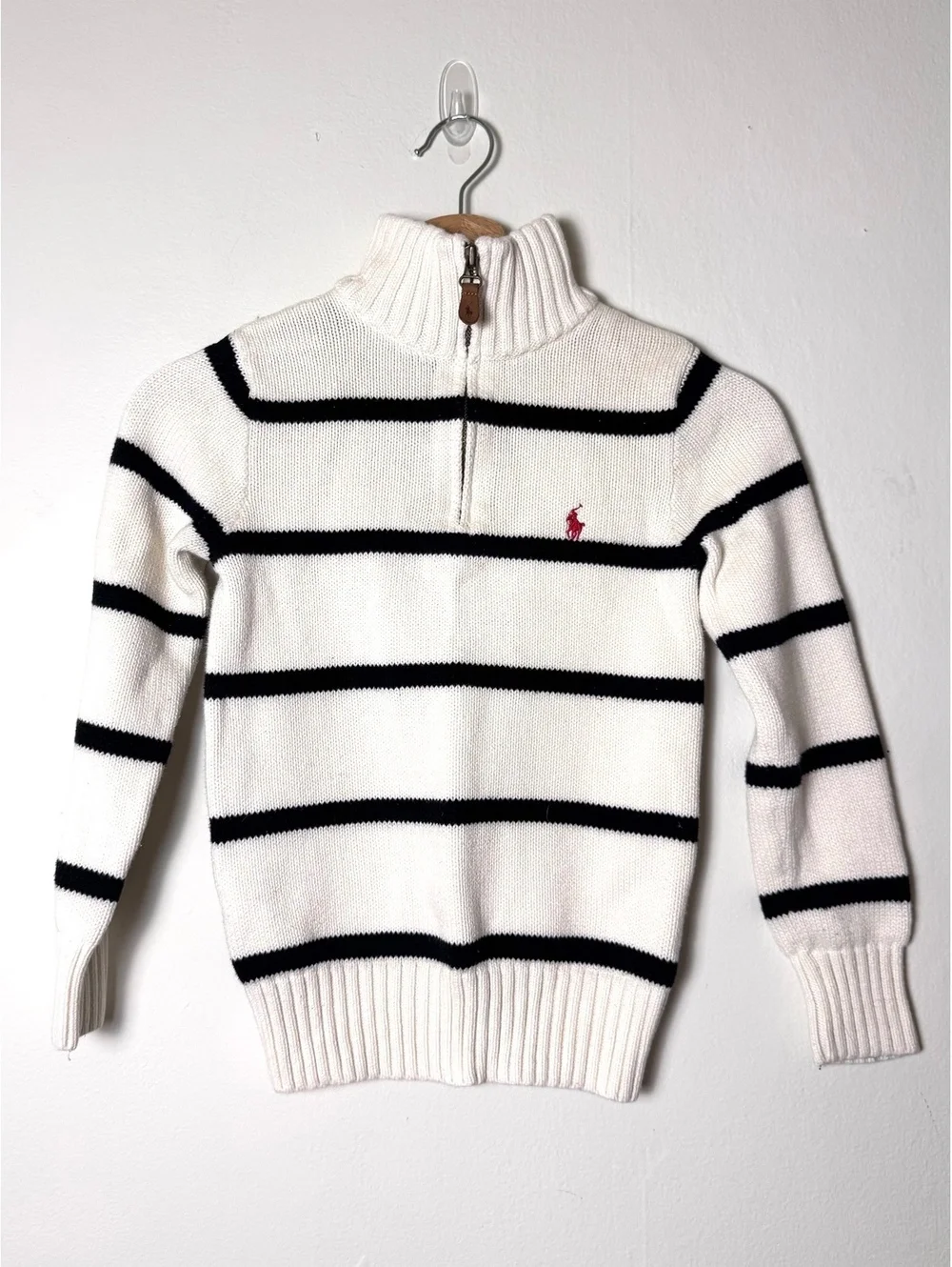 Kids Ralph Lauren Polo sweater 3/4 zip mock neck Y2K size S (8)